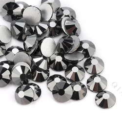 SS4-SS34 Jet Hematite(288-1440pcs)/pack Color rhinestone for Nail Art Flat back Non Hotfix Glue on Nail Art Rhinestones,Boutique