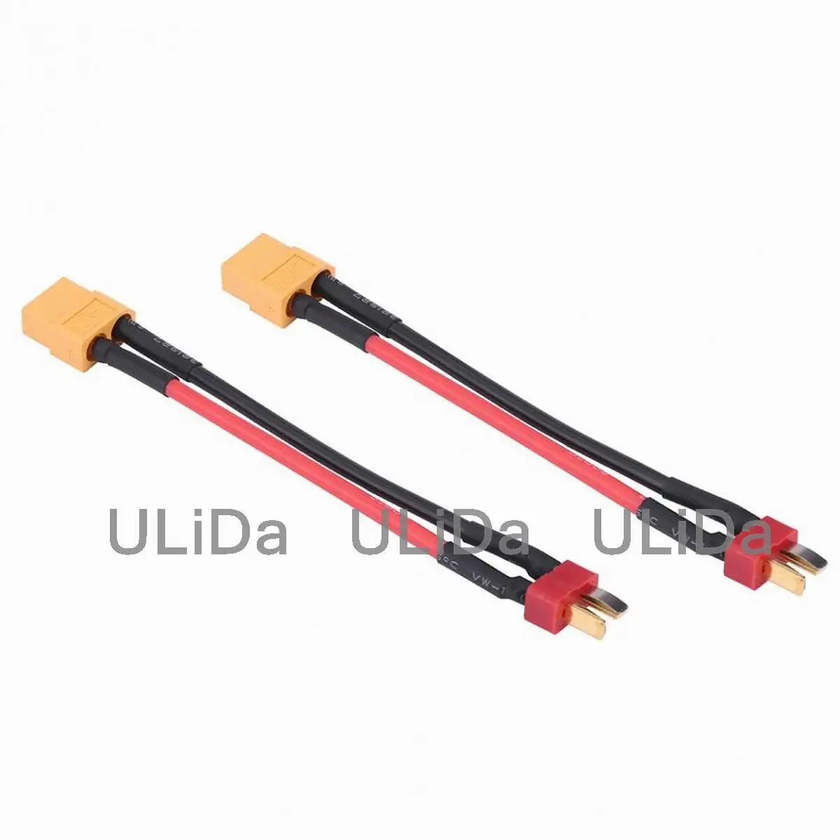 2 Pcs XT60 Female Connector Adapter to Deans Male T-Plug Battery Connector Cable