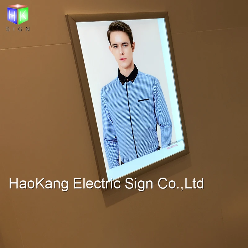 wall mounted led box picture frame advertising light box sign billboard