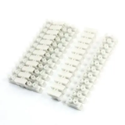 5pcs 300V 35A 12P Double Row Covered Barrier Screw Terminal Block Strip