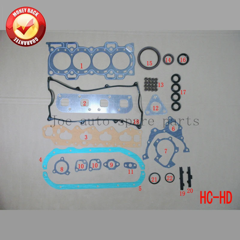 

HDC HDE HCE HCEJ Engine Full Gasket Set kit for For DAIHATSU Feroza charade applause fourtrak taruna 1.6 L 1.3 L50120700