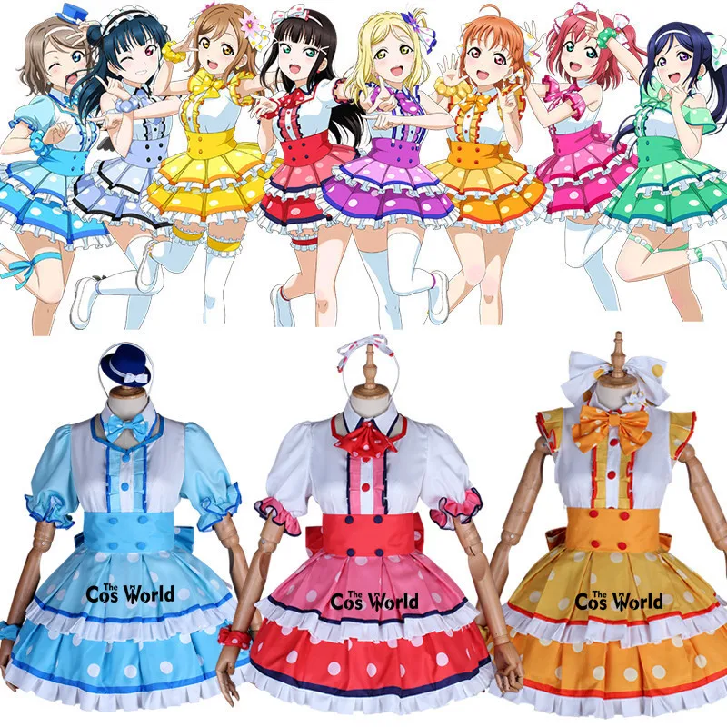 

Love Live Sunshine Aqours Omoi yo Hitotsu Ni Nare MIRAI TICKET Takami Chika Ohara Mari Outfits Anime Customize Cosplay Costumes