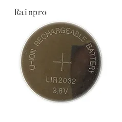 5PCS/LOT LIR2032 Coin Cell Battery 2032  Lithium charging button battery Can Replace CR2032 for watches