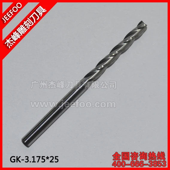 3.175x25mm 3 Flutes Cutter, Wood Cutting Tools, Carbide End Millinging Tools CNC for Carving Acrylic, PVC, MDF