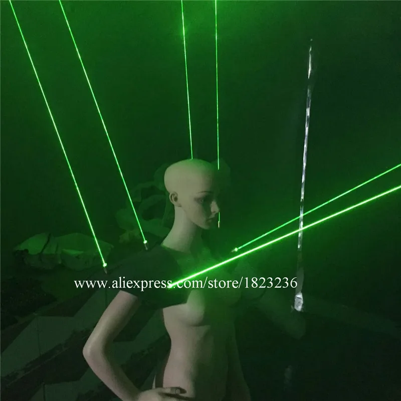 Green Laser Vest Luminous Waistcoat 532nm 100mW  Green Laser Man Performance Costume Clothes For Laser Show Stage Party