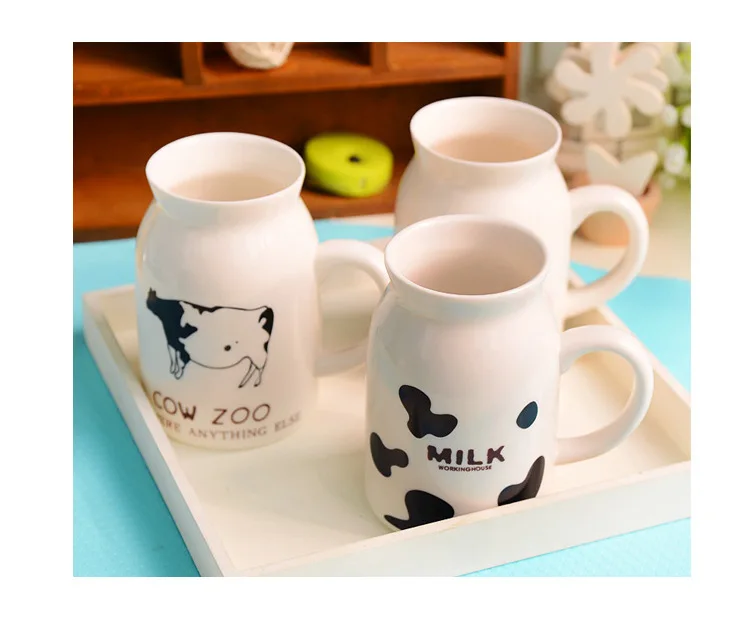 1PC Novelty Cute Cow Animal Milk Mug Ceramic Creative Coffee Porcelain Tea Cup Nice Gifts ND 019