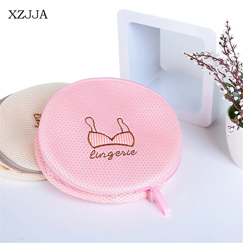 XZJJA 1PC Polyester Laundry Bags Clothing Underwear Bra Socks Washing Pouch Washing Machine Mesh Bag Zipper Protector Net Case