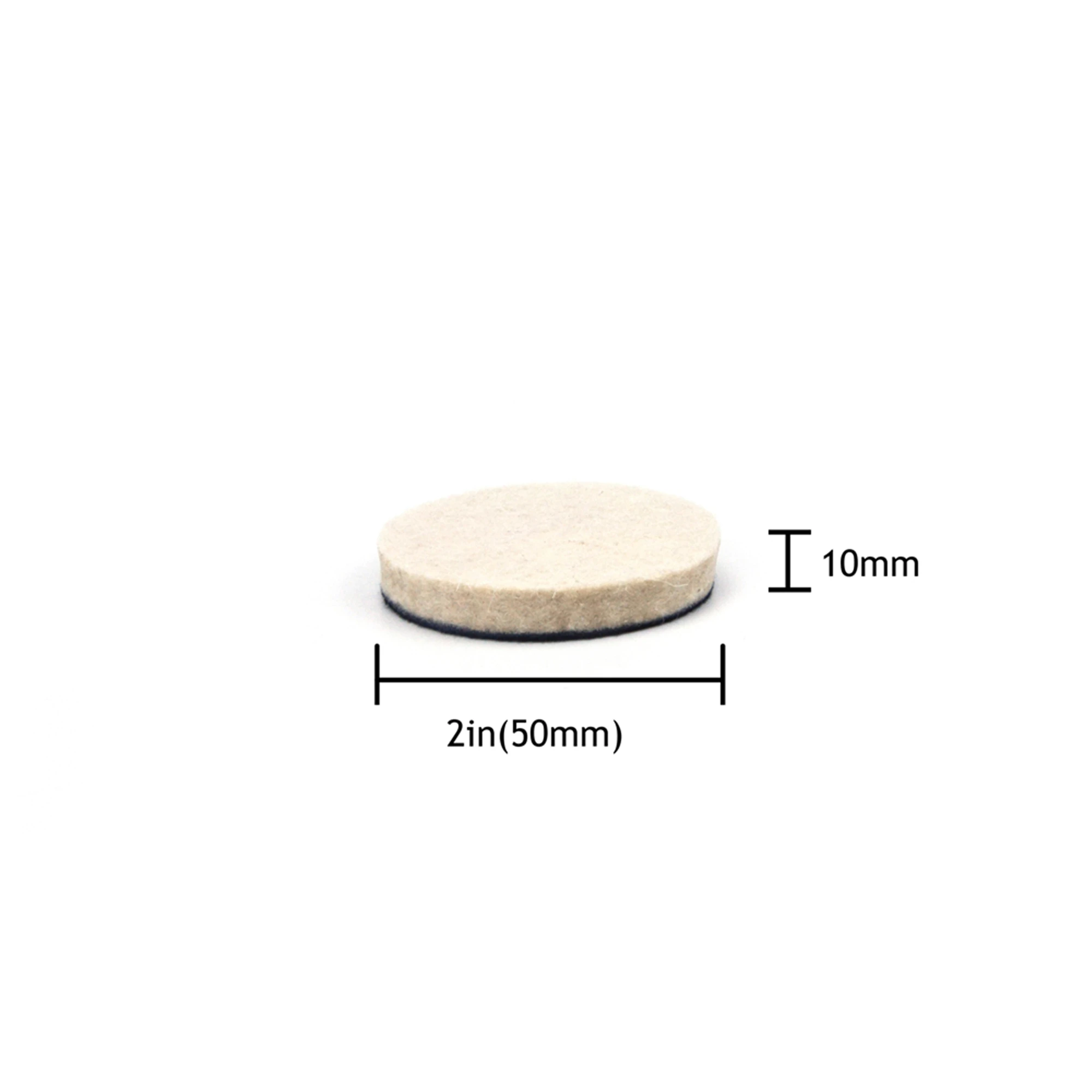 4PCS 2 Inch 50mm Round Wool Polishing Disc Flocking Backing for Sanding Pad Car Metal Grinding Polishing Power Tools Accessories