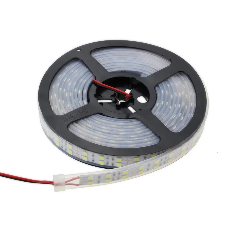 Double Row LED Strip 5050 SMD 120leds/m rgb/Warm white/White LED Strip 10M 120LEDs/m Tube Waterproof IP67 DC 12V