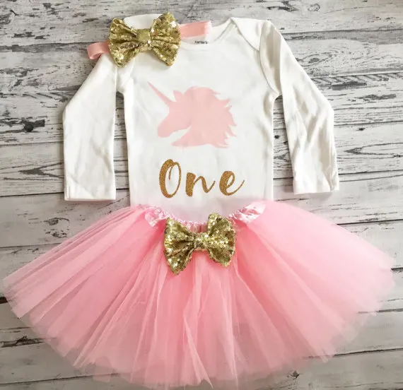 personalized unicorn second first birthday infant bodysuit onepiece Tutu toodles Outfit Set baby shower party favors