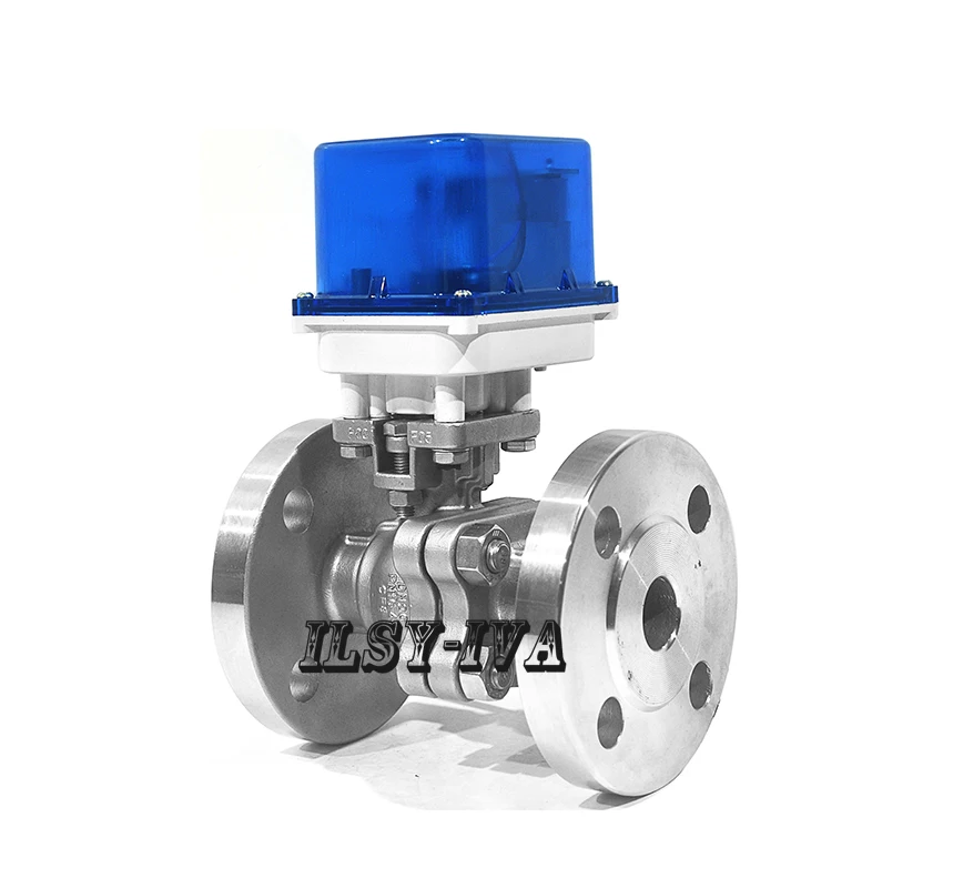 DN20 DC12V/24V stainless steel flange motorized ball valve