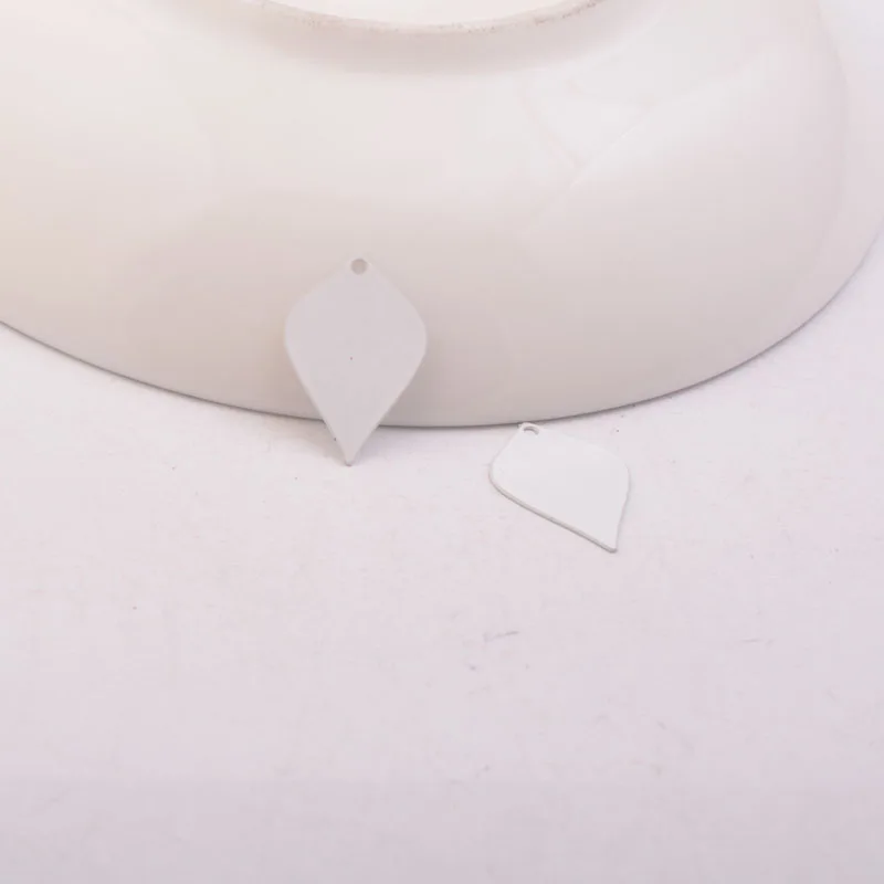 100 Stück AC10659 12*18mm Messing-Anhänger in kleiner Form, glatte Form – Detail 14