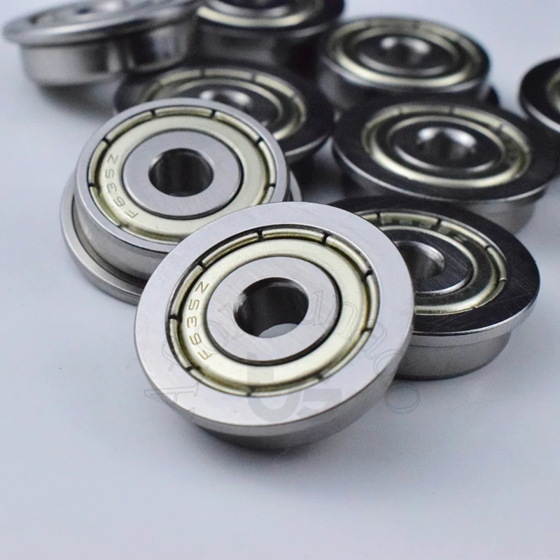 

Flange Bearing 10pcs F635ZZ 5*19(22)*6(mm) chrome steel Metal Sealed High speed Mechanical equipment parts