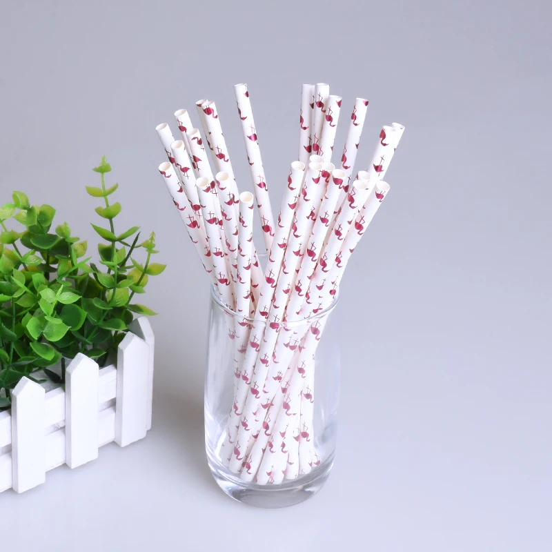 

Free Shipping 500PCS Flamingo Paper Straws Wedding Decoration Bridal Shower Hawaiian Party Supplies Birthday Drinking Straws