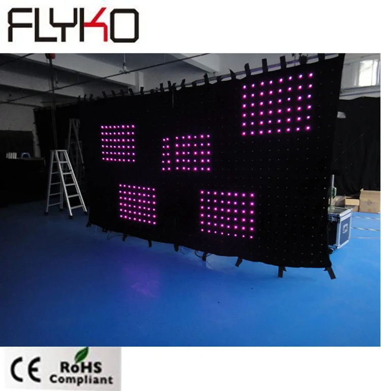 2*4m P10 programble image vision backdrop  led dj stage video curtain