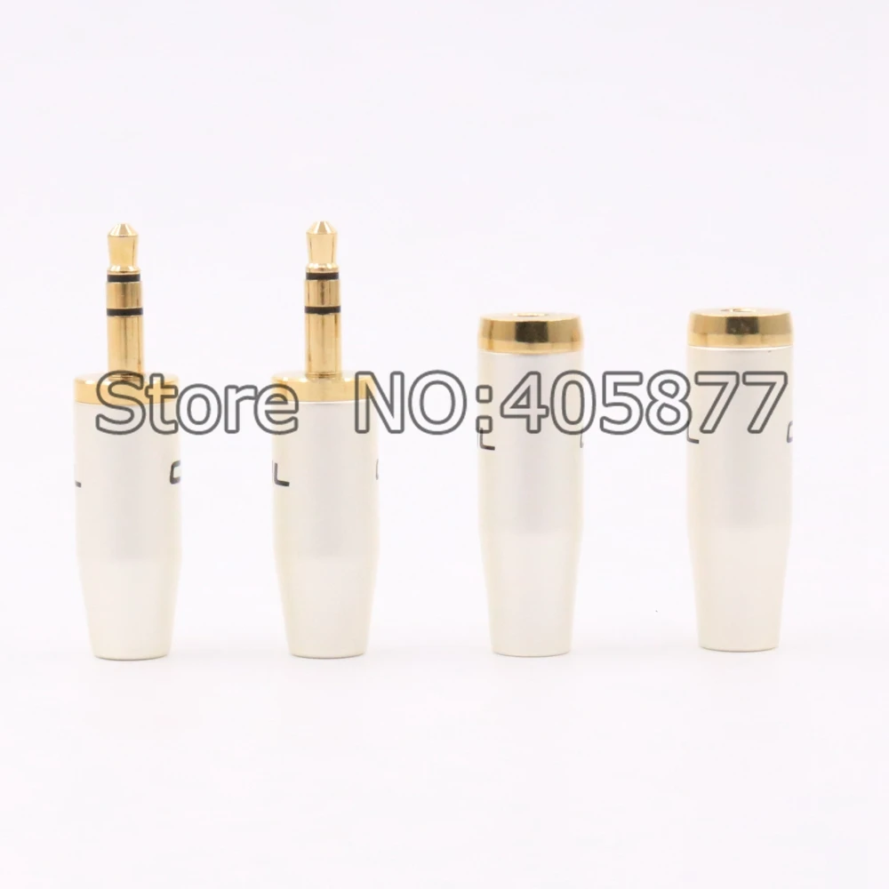 

2 набора 3-полюсных стереоразъемов 1/8 дюйма, 3,5 мм, штекер + гнездовой разъем для аудио TRS