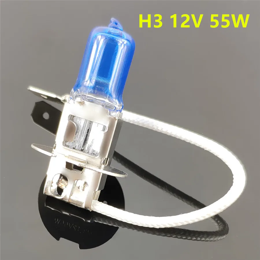 2pcs Car Light H1 H3 H4 H7 H8 H9 H11 9005 HB3 9006 HB4  Auto halogen lamp bulb Fog Lights 55W 100W 12V Super White Headlights image 3