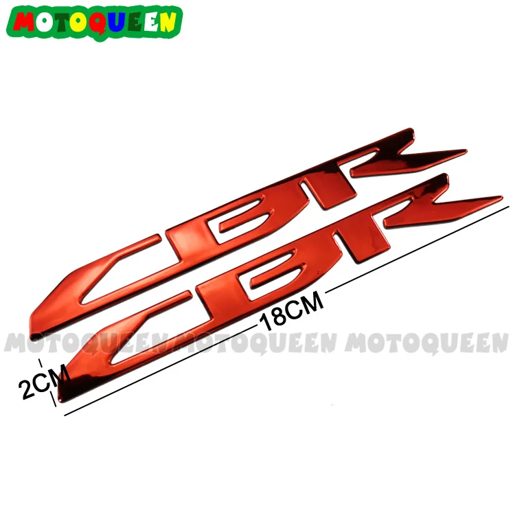 2X Motorcycle Chrome 3D Raised Stickers Decals Emblem For CBR 150 250R 300R 400R 500R 500X 600RR 1000RR RR 650R 650F ABS