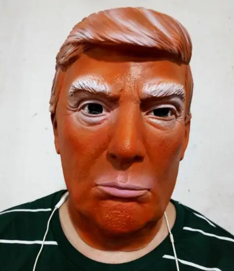 

Free Shipping!!! New Arrival!!!2016 New Presidential Candidate Donald Trump Human Mask Latex Rubber Halloween Mask for playing