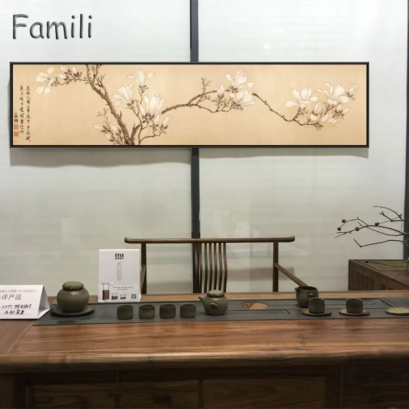 Digital printed Traditional Chinese Bamboo Painting Landscape Oil painting on Canvas Sofa Poster Wall Picture for Living Room