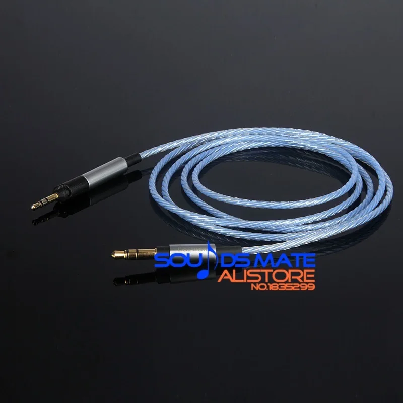Upgrade Kabel HIFI Berlapis Perak untuk Sennheiser HD595 HD598 HD558 HD518 Headphone 3 Warna Pilih