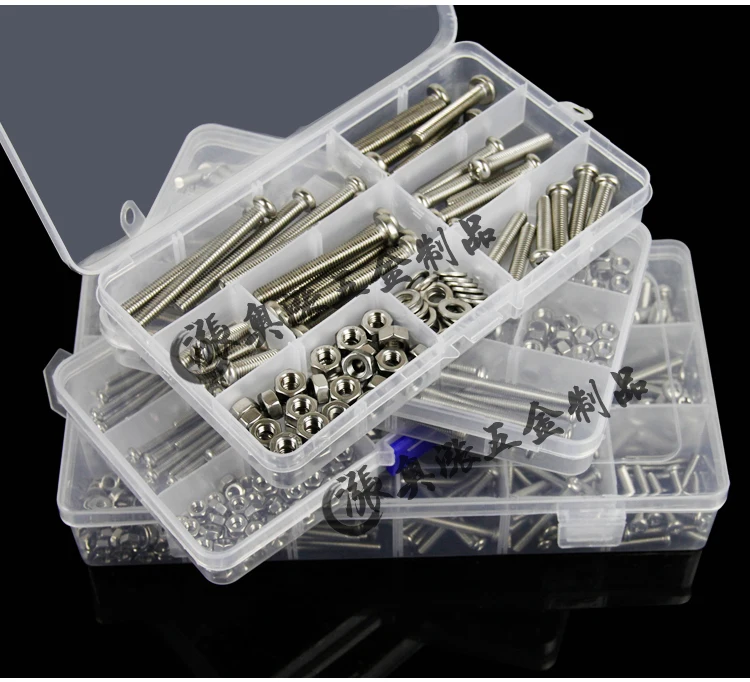 Gratis Verzending Een Set 108Pcs 304 Rvs Cross Ronde Kop Schroef Set M6 Schroeven Met Moeren Platte Pad schroeven