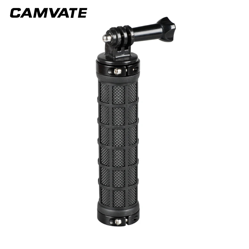 CAMVATE Rubber Handle Grip With GoPro Monopod Mount Adapter & 1/4"-20 Male/Female Threads For GoPro HD HERO 1 2 3 4 Cameras New