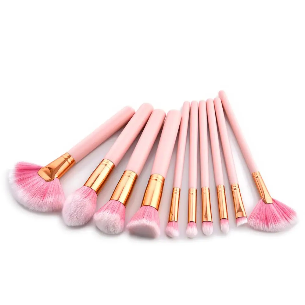 10 Pcs Professional Makeup Brushes Set Eyeshadow Foundation Concealer Brushes Blending Cosmetics Make Up Brushes Beauty Tools