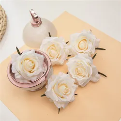 50PCS/lot Artificial Rose Flower Head 7CM European Retro Silk Flower Wedding Flowers Wall Floral Party Home Decorative