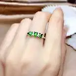 charming clear green diopside gemstone ring for women ornament wonderful color natural gem real 925 silver material date gift