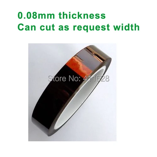 

1x 6mm*33M*0.08mm (80um) High Temperature Tape, Adhesive Polyimide Film Tape for BGA, SMT, Insulation Hot Appliance