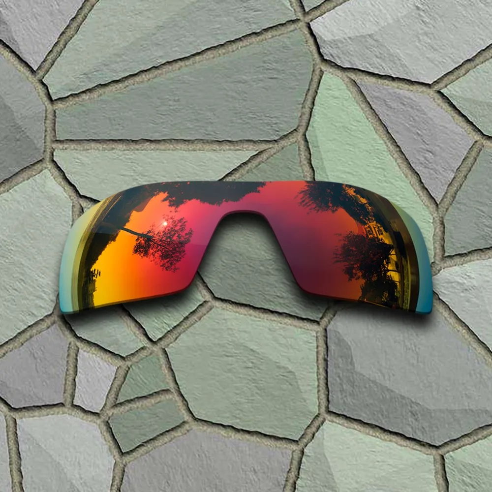 Grey Black&Violet Red Anti-Scratch Polarized Replacement Lenses for Oakley Oil Rig