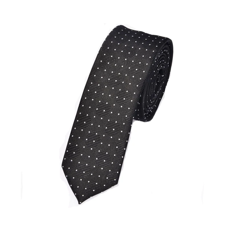 New Men's casual slim ties Classic polyester woven party Neckties Fashion Plaid dots Man Tie for wedding Business Male tie