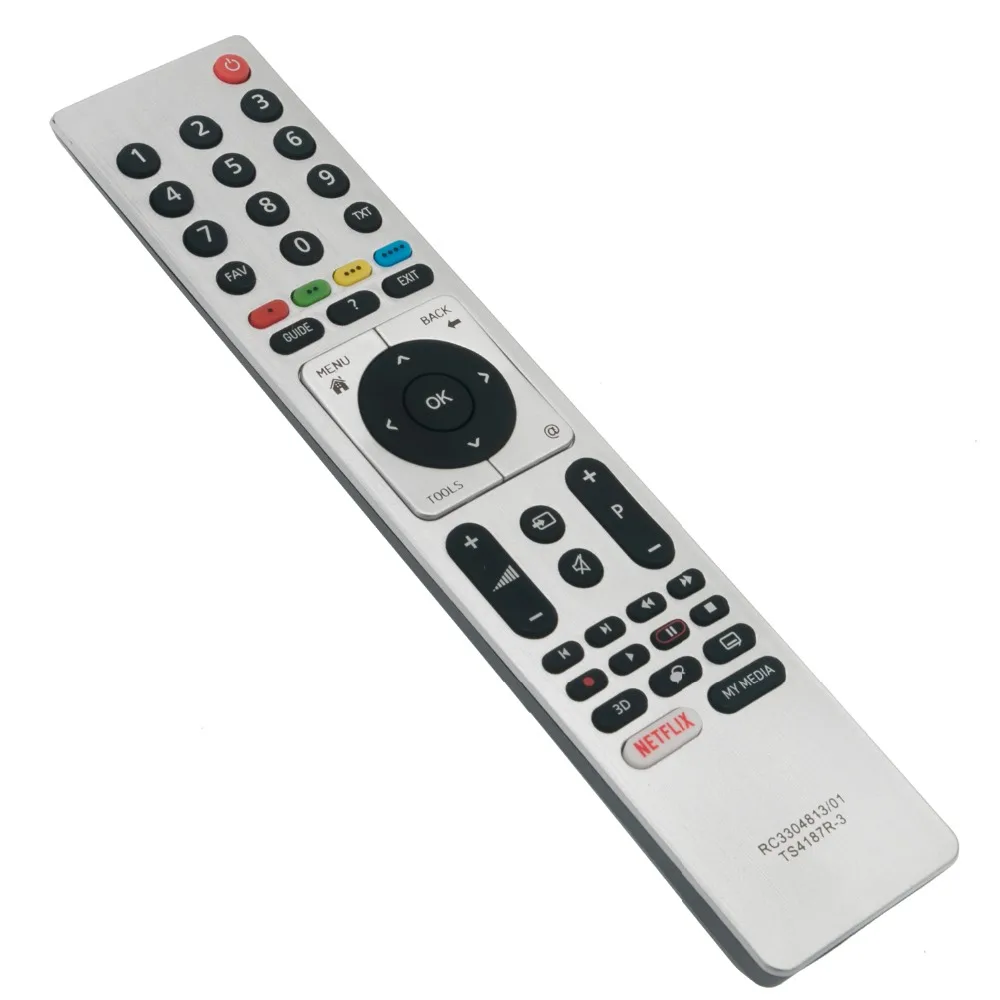 Mới Điều Khiển Từ Xa RC3304813/01 TS4187R-3 Phù Hợp Với Grundig 3D LED LCD HD NETFLIX Tivi 3D49VLE8510WL 55VLX8590