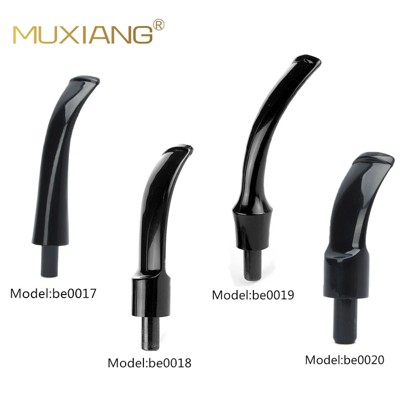 MUXIANG 4 Pcs/lot Smoking Pipe Specialized Mouthpiece 3mm Filter Briar & Rosewood Tobacco Pipe Acrylic Mouthpiece be0017-be0020