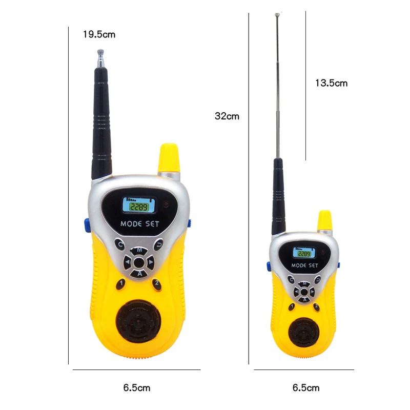 Electronic Walkie Talkie Model Intercom Toys Walkie-talkie Distance Calls 1-60 Meter Interactive Pretend Play House Game Toy