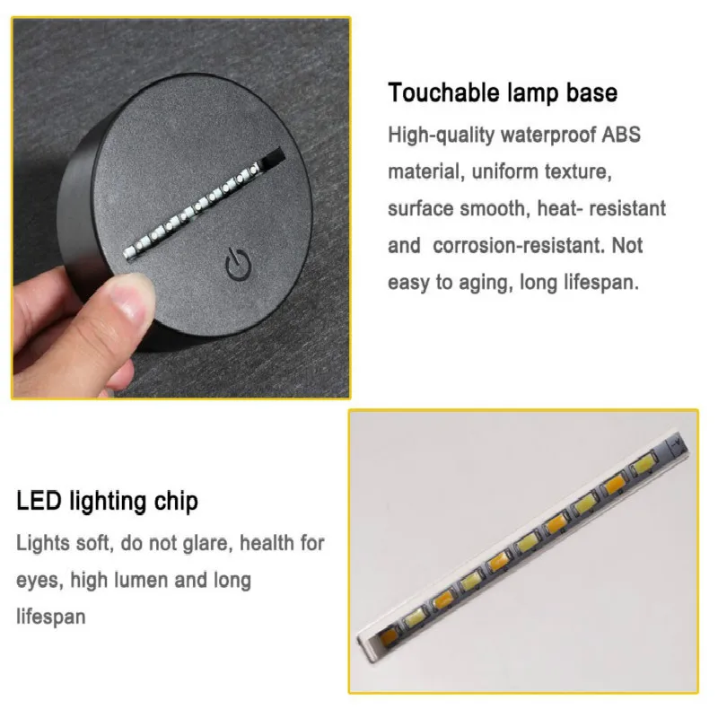 Source Racing Car 7 Color 3d Nightlight Touch Remote Control  Table Moderne Desk Lamp Decorative 3d Small Table Lamp