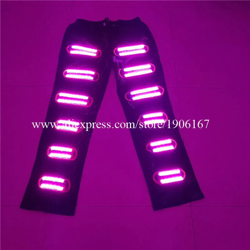 Colorful Led Luminous Stage Dance Clothes RGB Led Light Up Pants Party Supplies