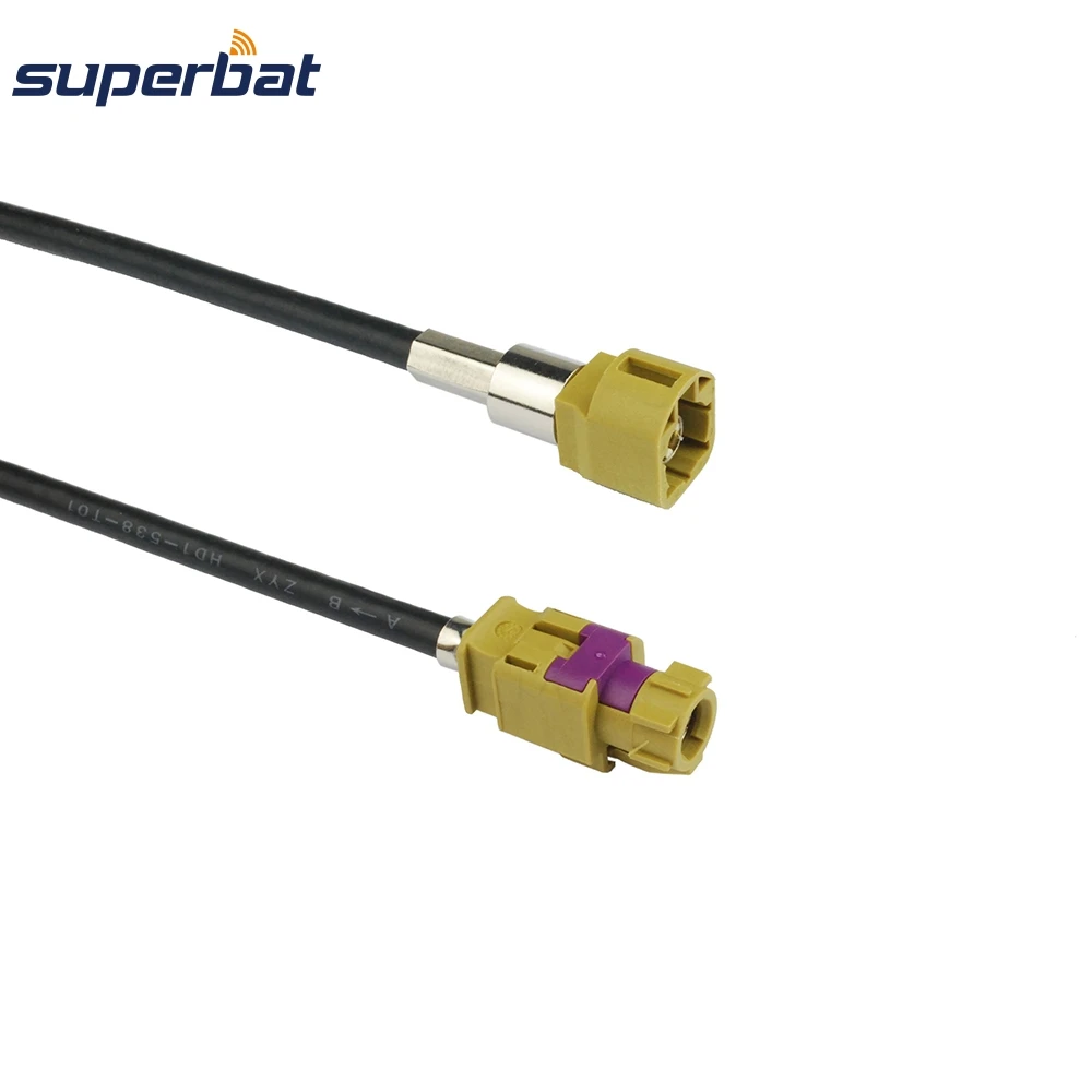 Superbat Fakra K Coding HSD Cable Assembly Straight Female to Straight Male Dacar 535 4pole Car Radio Antenna