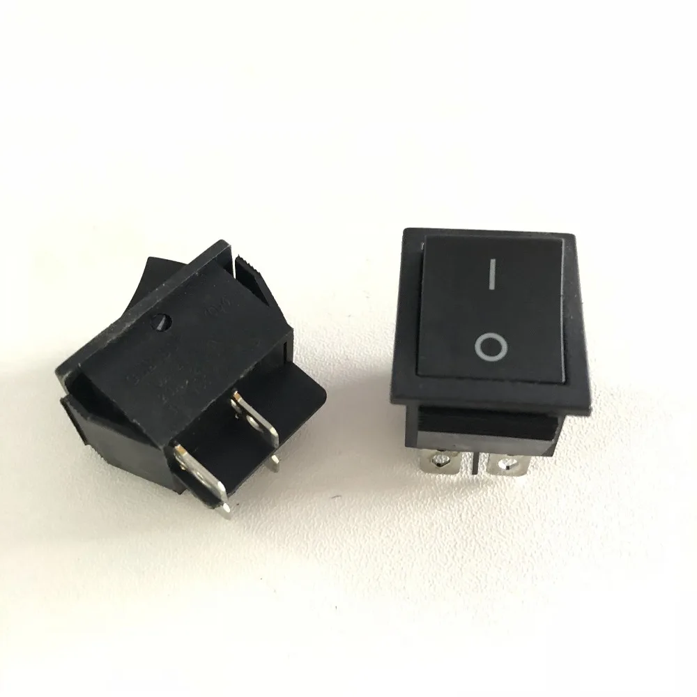 2 PCS สีดำ AC 15A 250V 20A 125V 4 Pins DPST ON/OFF Rocker Switch ฤดูใบไม้ผลิสุทธิ momentary อัตโนมัติ Falls กลับใน OFF State