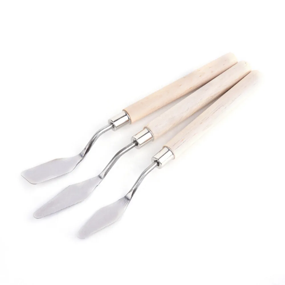 3Pcs/set Painting Palette Knife Spatula Mixing Paint Stainless Steel Art knife