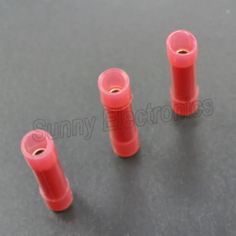 free shipping (1000) 22-18 Gauge NYLON Wire Butt Connectors Red Crimping Terminals Car Stereo Installation