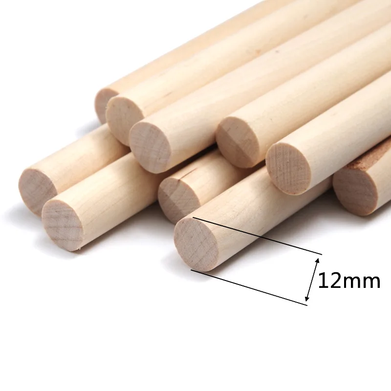 30cm*12mm Wooden Round Popsicle Stick Kids Hand Crafts Art Ice Cream Lolly Cake DIY Making Funny Hot Tools