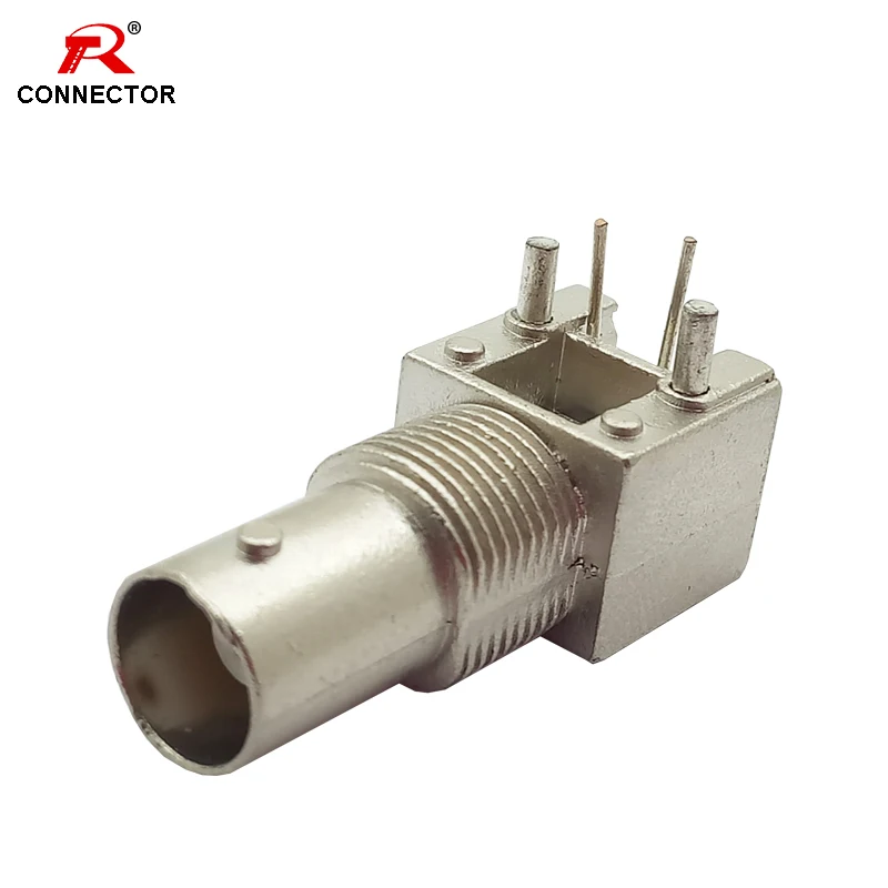 50pcs BNC FEMALE RIGHT ANGLE PANEL MOUNT METAL TYPE BNC Female PCB Mount Socket Chassis R Connector