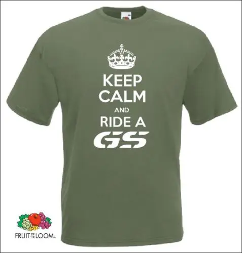 2019 Fashion Keep Calm and Ride a GS T shirt R 1200 Biker Gift Motorrad Motorcycle Tee shirt