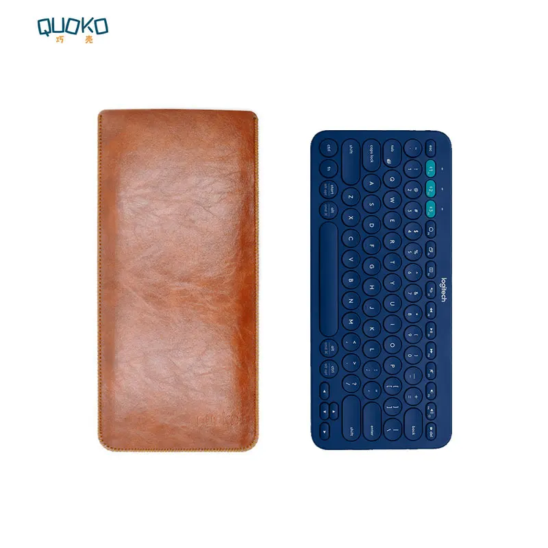 Arrival selling ultra-thin super slim sleeve pouch cover,microfiber leather Keyboard sleeve case for Logitech K380 Keyboard