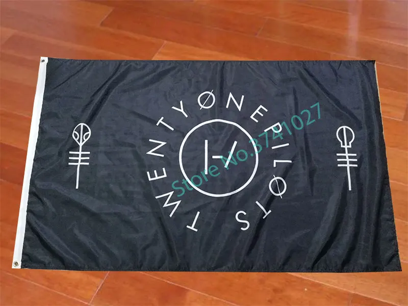 twenty one pilots Clique Circle Flag with 100% polyester digital print banner flag 3x5ft