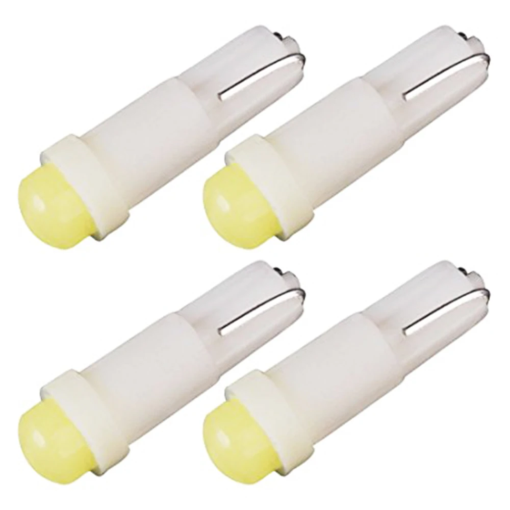 

YSY300pcs DC12V T5 1 COB Auto Car Side Wedge Instrument Light Lamp Bulb White SMD Led Car Dashboard Lamp Light Wedge Bulbs 21mm