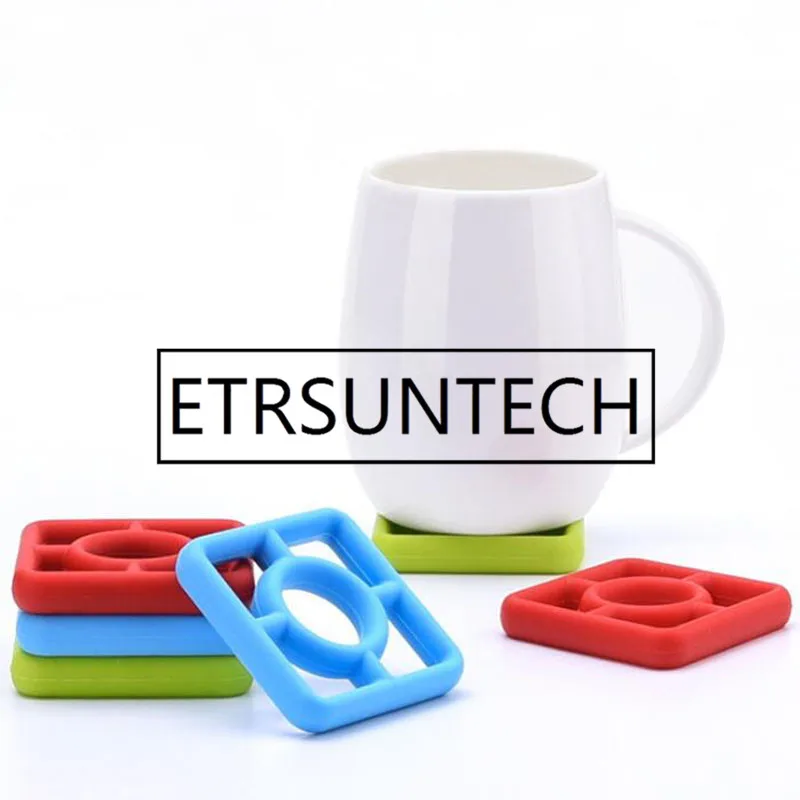 50sets 6Pcs/set Silicone Drink Coaster Placemats For Table Mats Dinner Table Decoration Silicone Cup Pads Set Kitchen