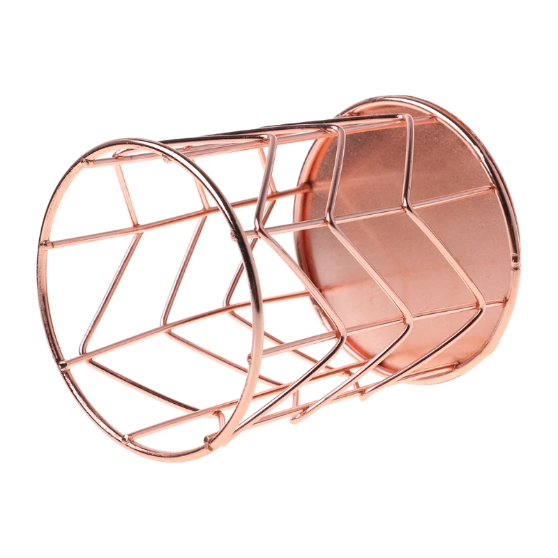 Rose Gold Pen Pencil Pot Holder Container Organizer Home Desk Stationery Decor Dropshipping